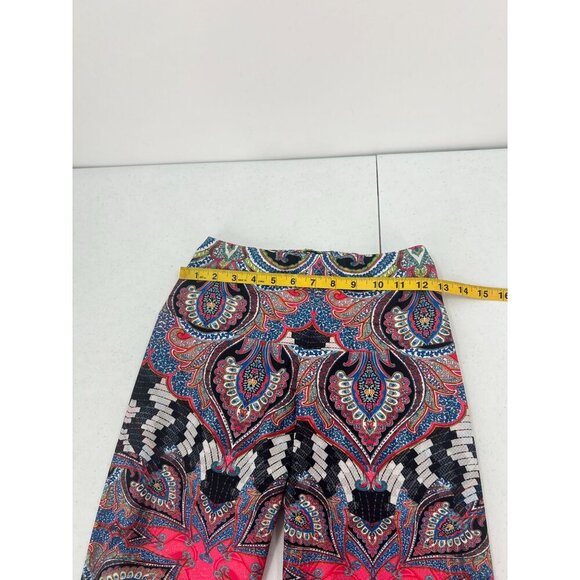 Onzie Women Size Medium Black Colorful Boho Athletic Leggings - Picture 5 of 8